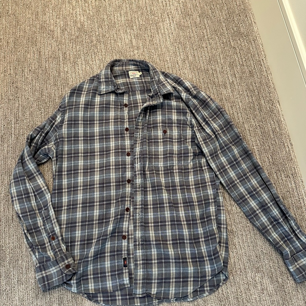 Faherty Gray Casual Button Down Shirt
